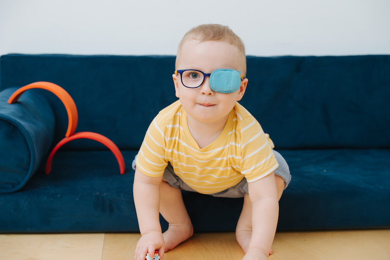 child with eyepatch for amblyopia