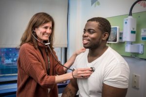 Erick Esrick, MD, of Boston Children's Hospital, with patient