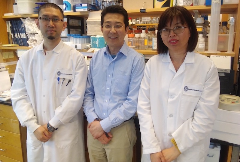 Members of the research team that identified how C. difficile toxin A gets into cells