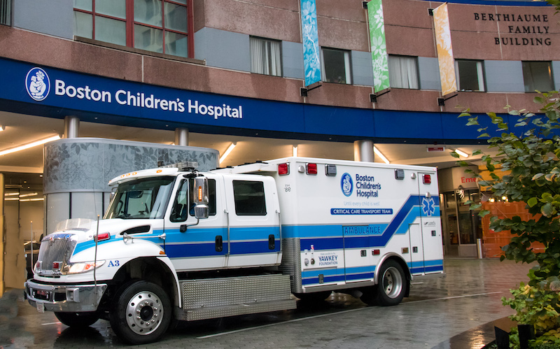 Critical care transport vehicle at Boston Children's Hospital