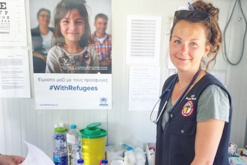 Lexie works in a refugee camp in Kos, Greece