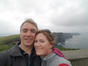Erin, who had TGA, poses with her partner in Ireland