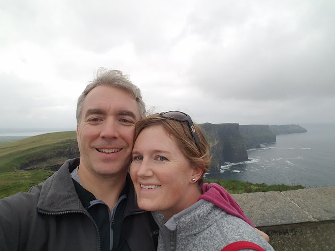 Erin, who had TGA, poses with her partner in Ireland