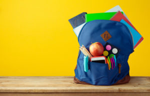 photo of a backpack ready to be taken to school