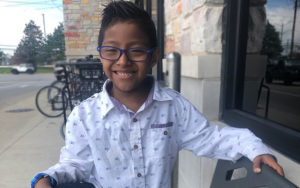 Boy with Fanconi anemia smiles