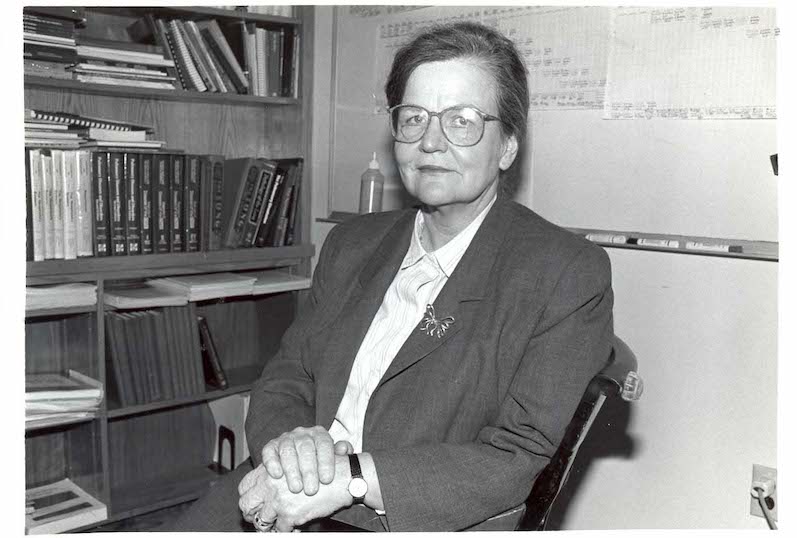 Photo of Dr. Wohl in her office.