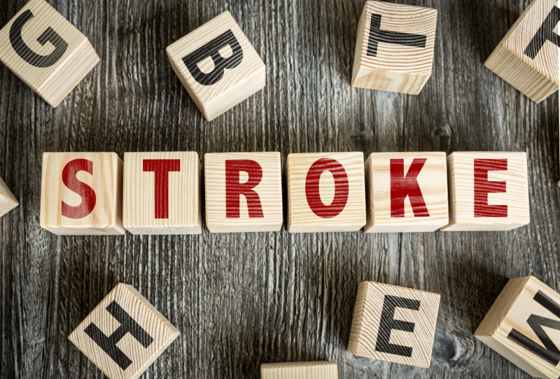 image of the word stroke spelled out in blocks