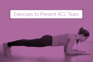 Female athlete in plank position.