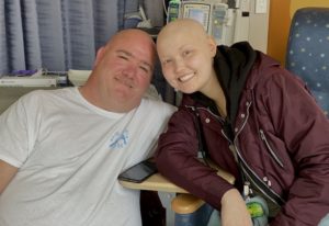 Darcey, who has Li-Fraumeni syndrome with her dad