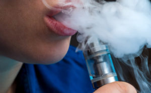 Teen vaping alone