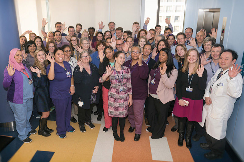 The entire Epilepsy Center team poses in the hospital