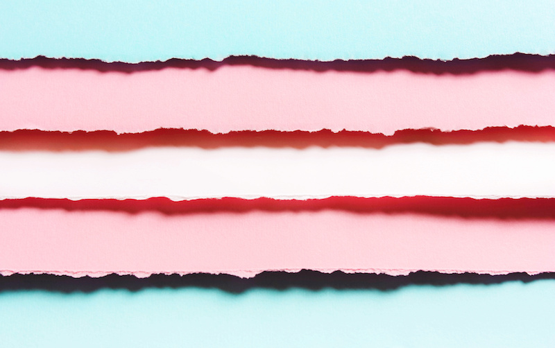 graphic illustration of transgender flag