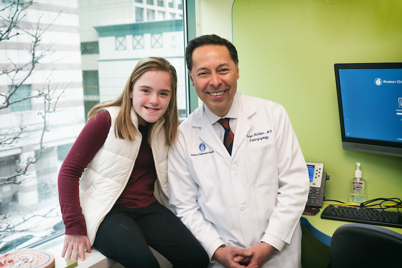 emma visits with dr rahbar, who repaired her laryngeal cleft