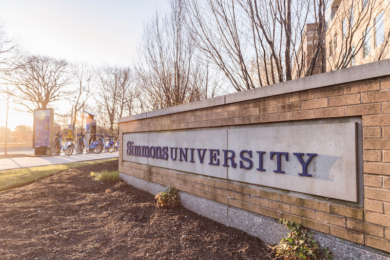 Photo of the front of Simmons University in Boston