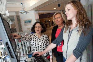 jean connor and two other nurses working on research