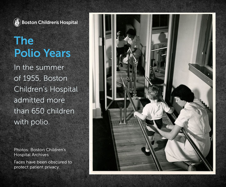 In the summer of 1955, Boston Children’s Hospital admitted more than 650 children with polio.