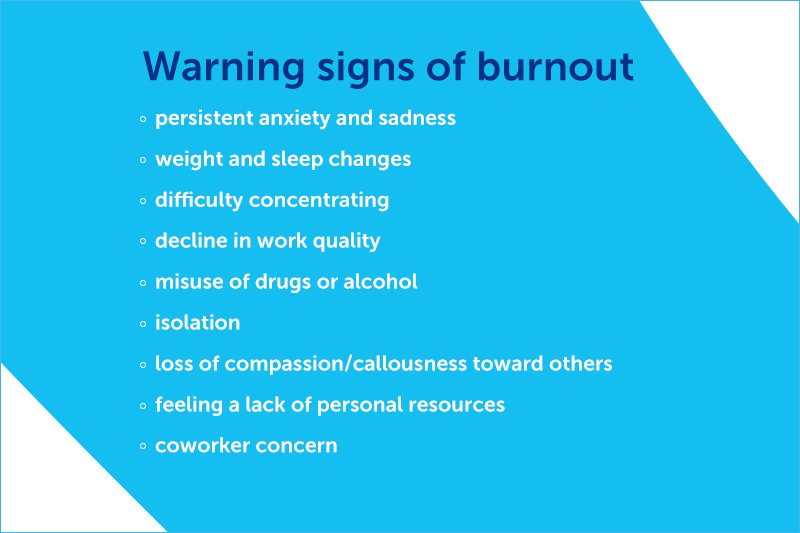 list of burnout warning signs