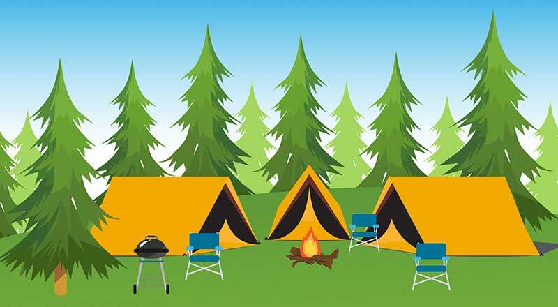 illustration of campground.