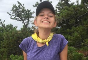 Isolde, who has 3PD, on a family trip