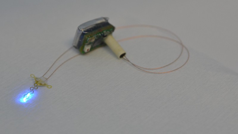 Photo of blue light stimulator developed by researchers at EPFL