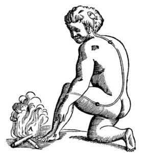 Illustration of the pain pathway in René Descartes’ Traite de l’homme, 1664.