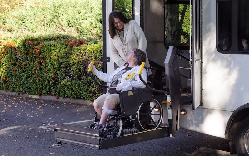 using a wheelchair lift