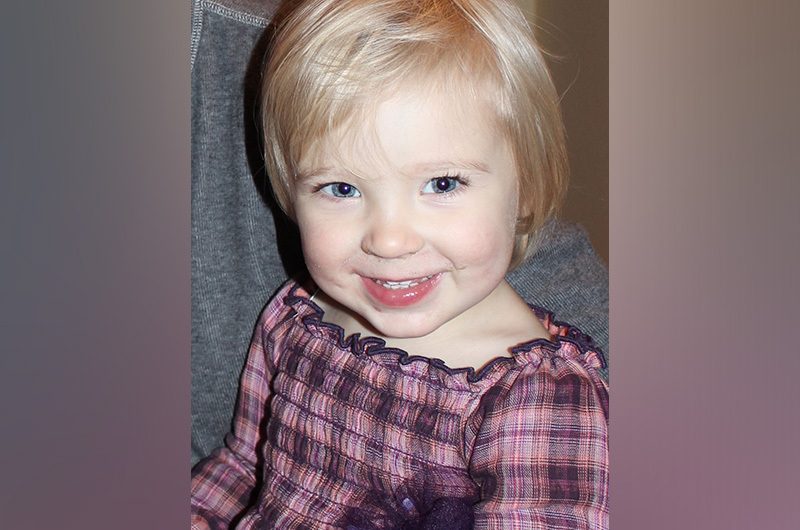 2-year old Lainey Styles, who swallowed magnets

