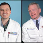 Spine surgeons Dr. Emans and Dr. Hogue on a recent Zoom call