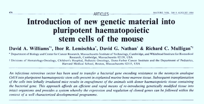 early paper on gene therapy