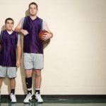 tall and short basketball players