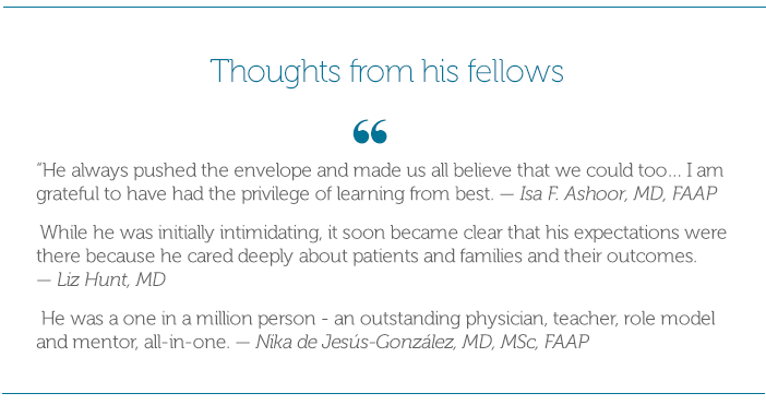 Fellows trained by William Harmon, MD, comment on his legacy