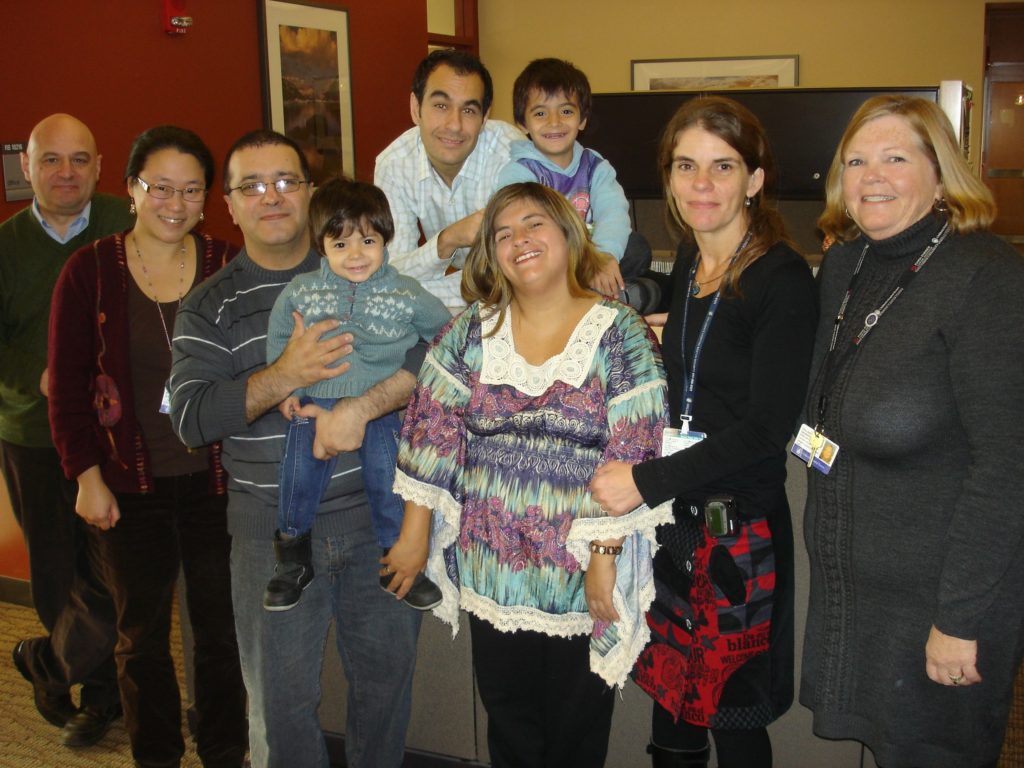 Agustin with his gene therapy care team at Boston Children's Hospital.