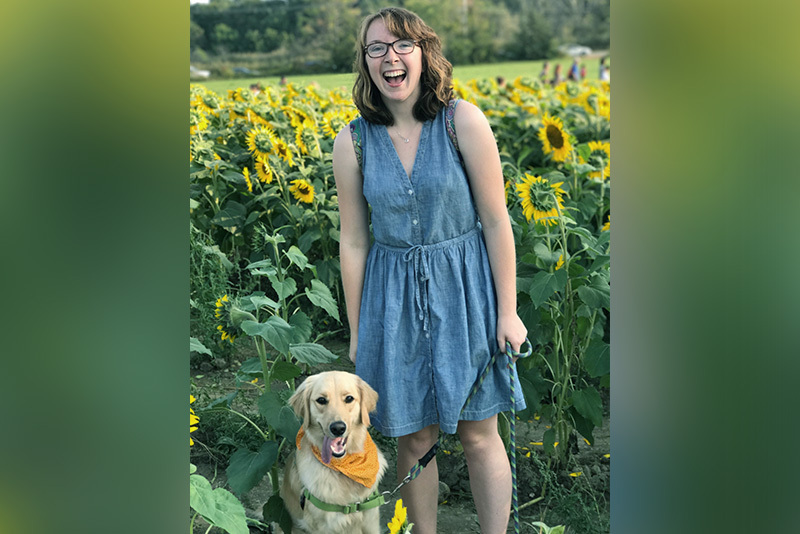 molly says her dog helps her manage chronic pain