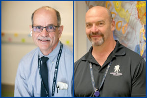 Dr. Hresko and Rusty Miller, who worked together to develop a brace for infantile scoliosis