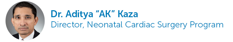 Dr.  Aditya  "AK" Kaza, Director of the Neonatal Cardiac Surgery Program