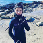 Nora, recovered from Wilms tumor, enjoys winter swimming