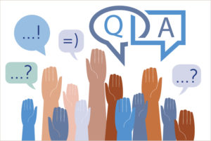 illustration of raised hands