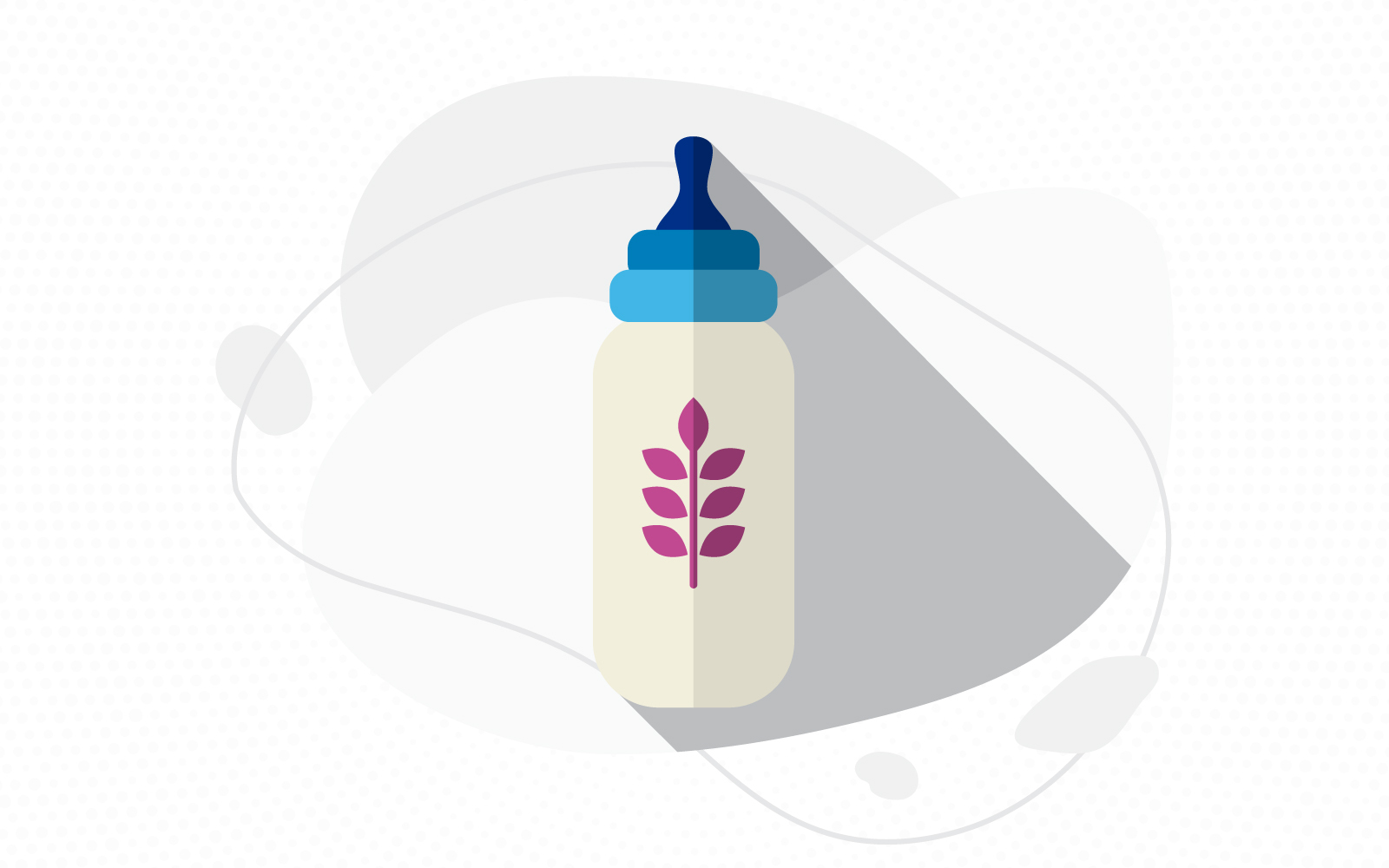 an illustration of a baby bottle to suggest thickened feeds