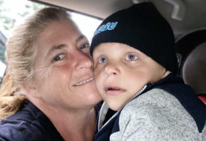 a boy after surgery for pleuropulmonary blastoma