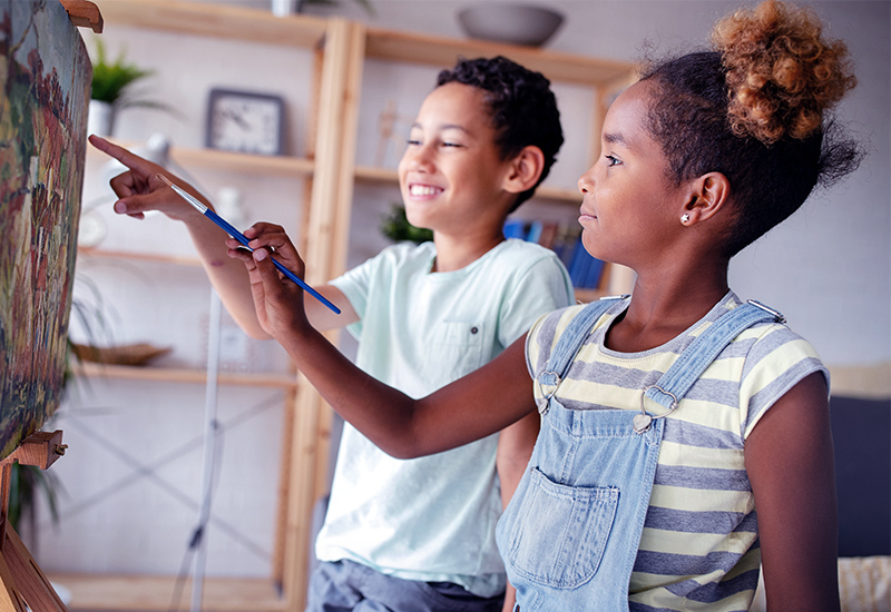 Image of children painting