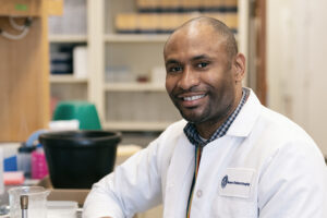 Dr. Dennis Spencer in the lab
