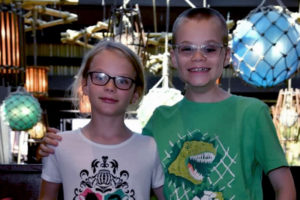 Jovi and PJ. Both are wearing glasses