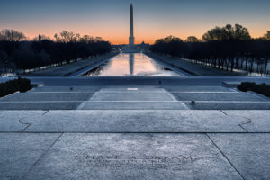 The National Mall in Washington, D.C. seen from the spot where Martin Luther King, Jr. delivered his I have a dream speech.