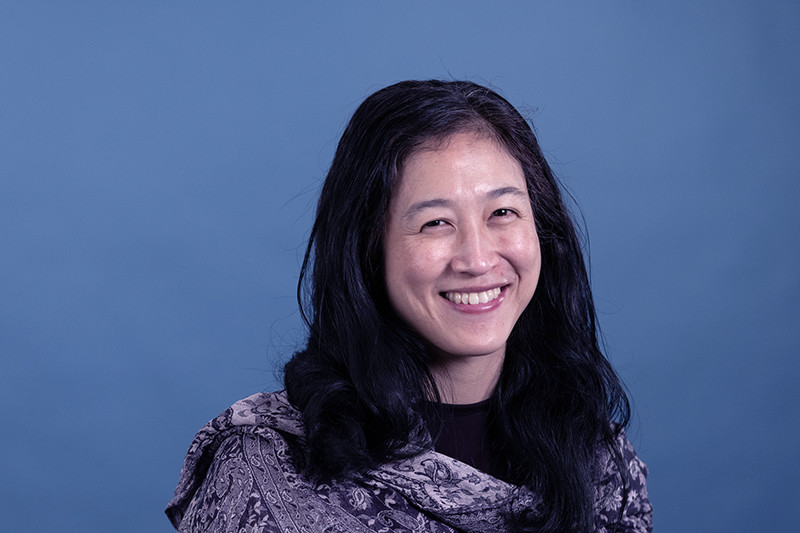 Grace Chan posed portrait, wearing a shawl