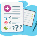 A typical patient intake form covers medications, health conditions, but not marijuana use.