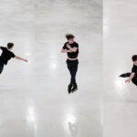 Figure skater Max takes off, spins, and lands a quad during practice.