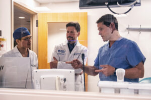 Doctors Alfred See, Darren Orbach, and Ed Smith of the Cerebrovascular Surgery and Intervention Center at Boston Children's.