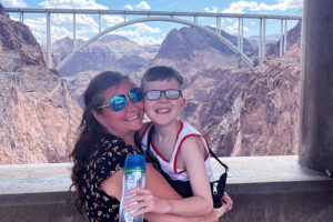 Lucas and his mom, Heather, at the Grand Canyon