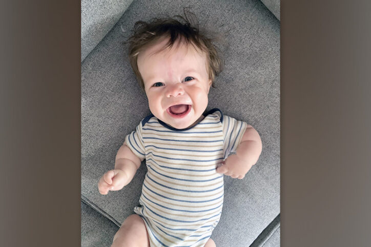 A smiling baby